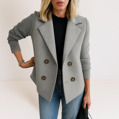 AMORA | ELEGANT KNITTED SLEEVE BLAZER