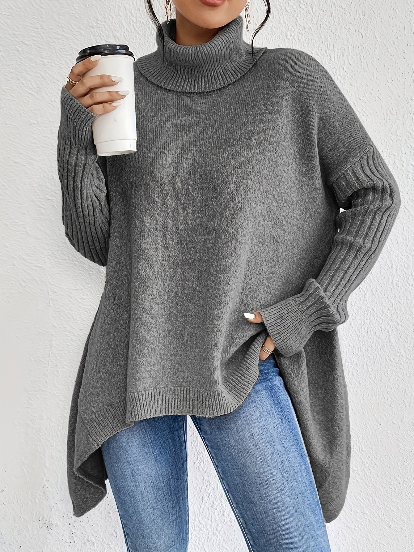 MILA | RELAXED KNIT TURTLENECK SWEATER