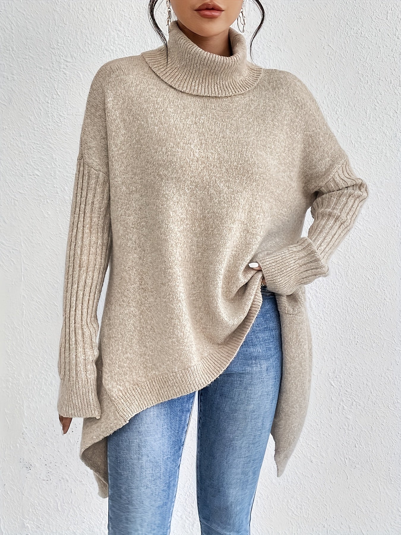MILA | RELAXED KNIT TURTLENECK SWEATER