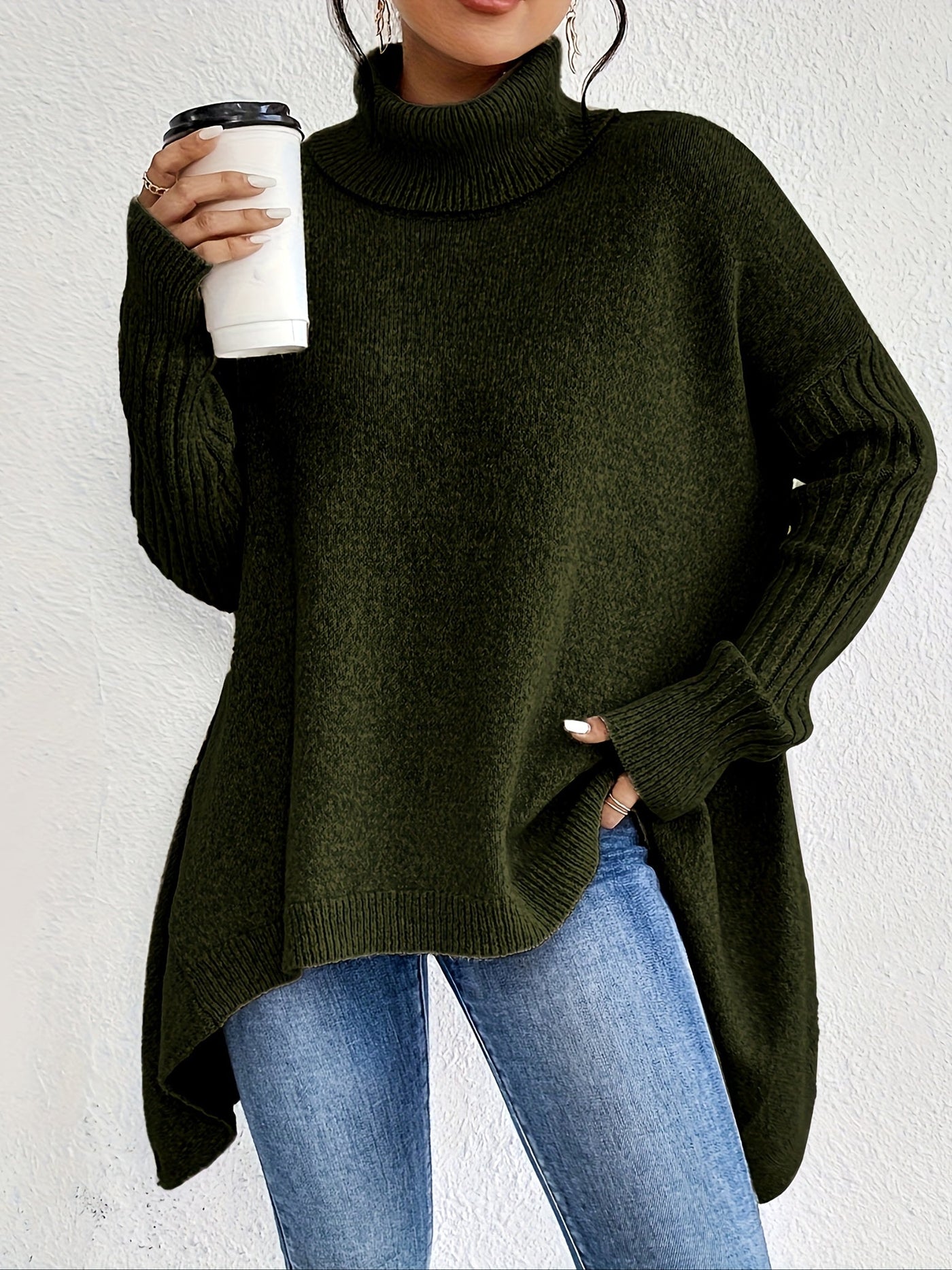 MILA | RELAXED KNIT TURTLENECK SWEATER