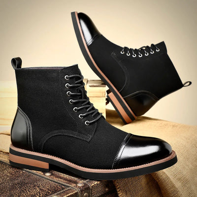 RICHARD | TWO-TONE OXFORD LEATHER BOOTS