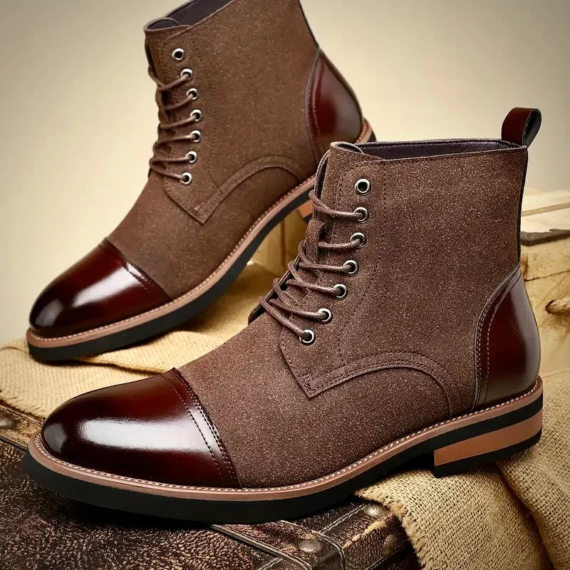 RICHARD | TWO-TONE OXFORD LEATHER BOOTS