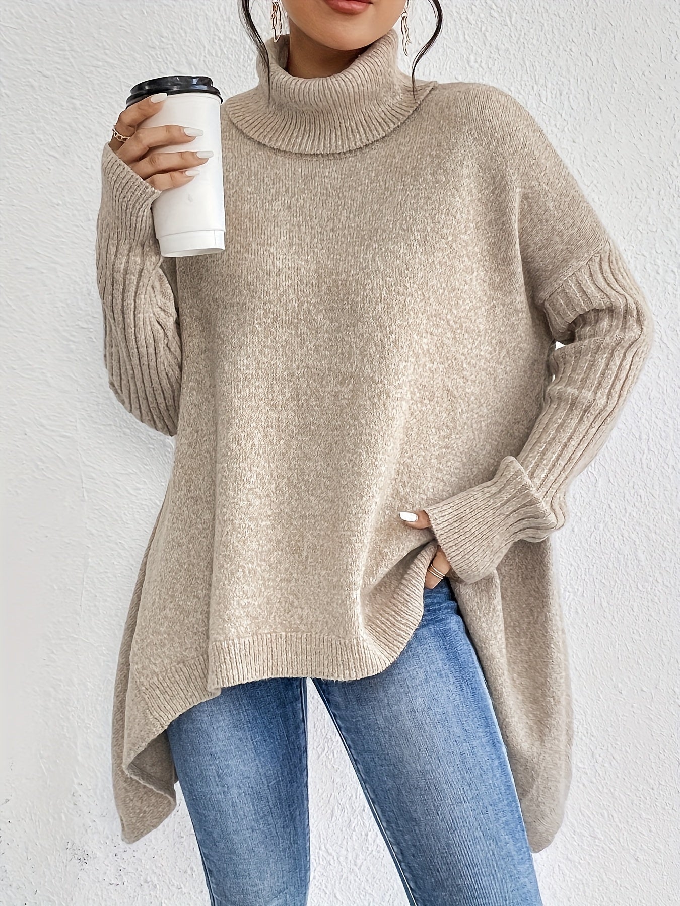 MILA | RELAXED KNIT TURTLENECK SWEATER