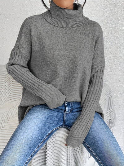 MILA | RELAXED KNIT TURTLENECK SWEATER