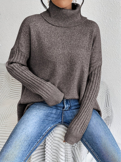MILA | RELAXED KNIT TURTLENECK SWEATER