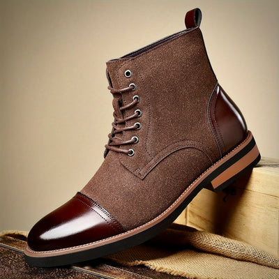 RICHARD | TWO-TONE OXFORD LEATHER BOOTS