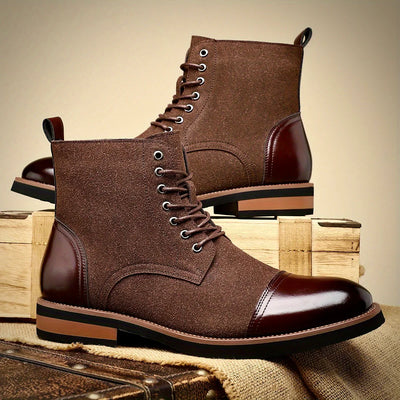 RICHARD | TWO-TONE OXFORD LEATHER BOOTS