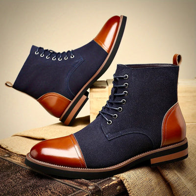 RICHARD | TWO-TONE OXFORD LEATHER BOOTS