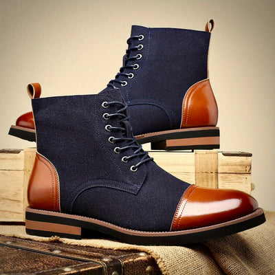 RICHARD | TWO-TONE OXFORD LEATHER BOOTS