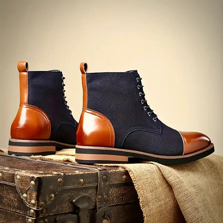 RICHARD | TWO-TONE OXFORD LEATHER BOOTS