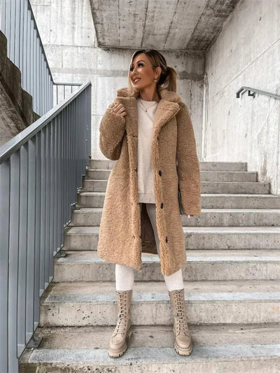 JANA | ELEGANT TEDDY WOOL COAT
