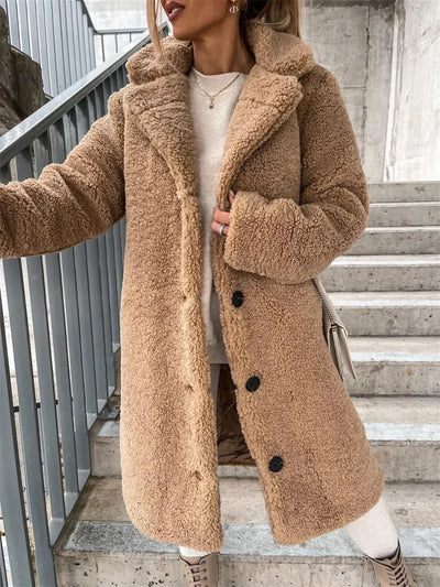 JANA | ELEGANT TEDDY WOOL COAT