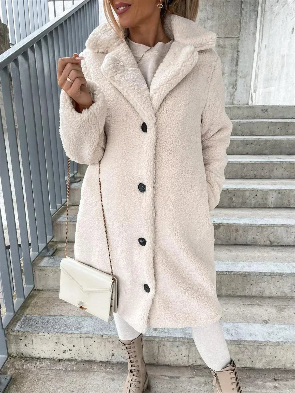 JANA | ELEGANT TEDDY WOOL COAT