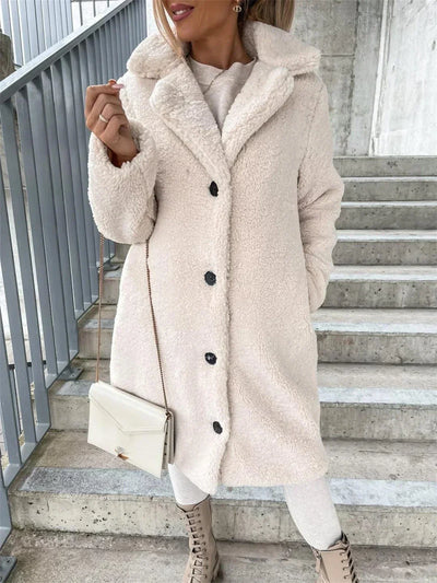 JANA | ELEGANT TEDDY WOOL COAT