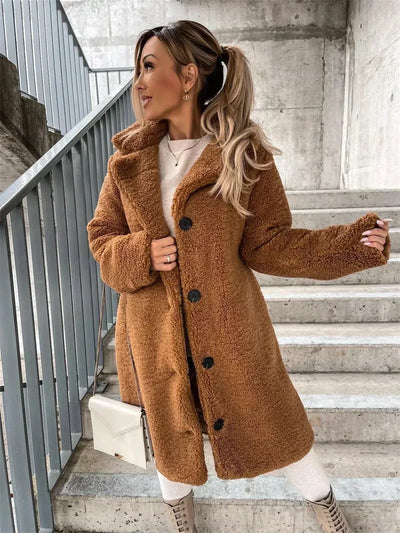JANA | ELEGANT TEDDY WOOL COAT