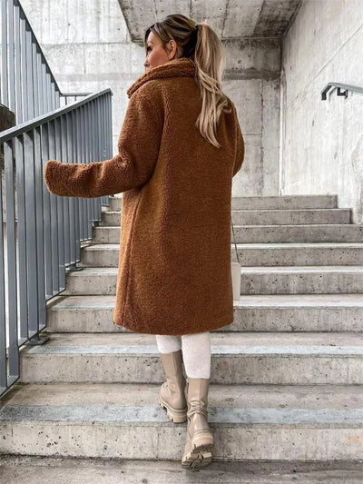JANA | ELEGANT TEDDY WOOL COAT