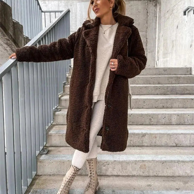 JANA | ELEGANT TEDDY WOOL COAT