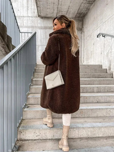 JANA | ELEGANT TEDDY WOOL COAT