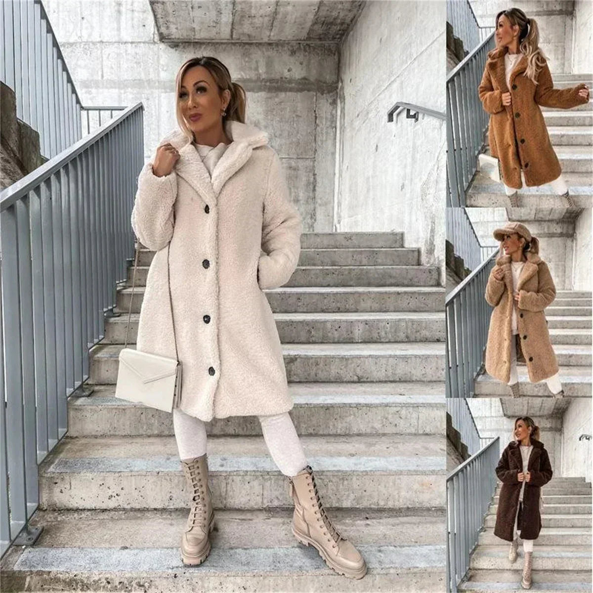 JANA | ELEGANT TEDDY WOOL COAT