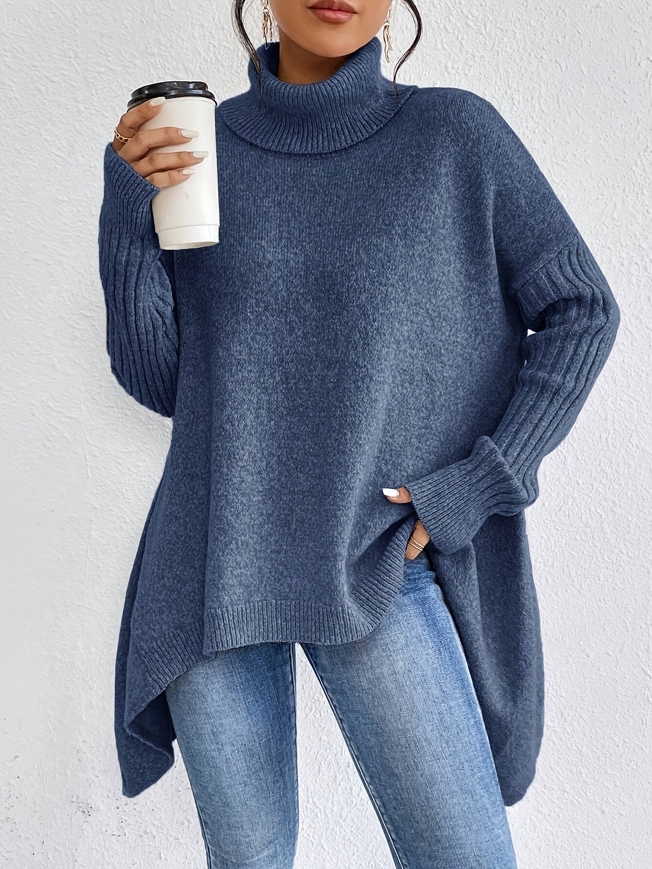 MILA | RELAXED KNIT TURTLENECK SWEATER