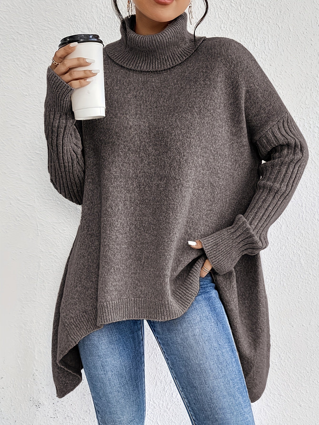 MILA | RELAXED KNIT TURTLENECK SWEATER