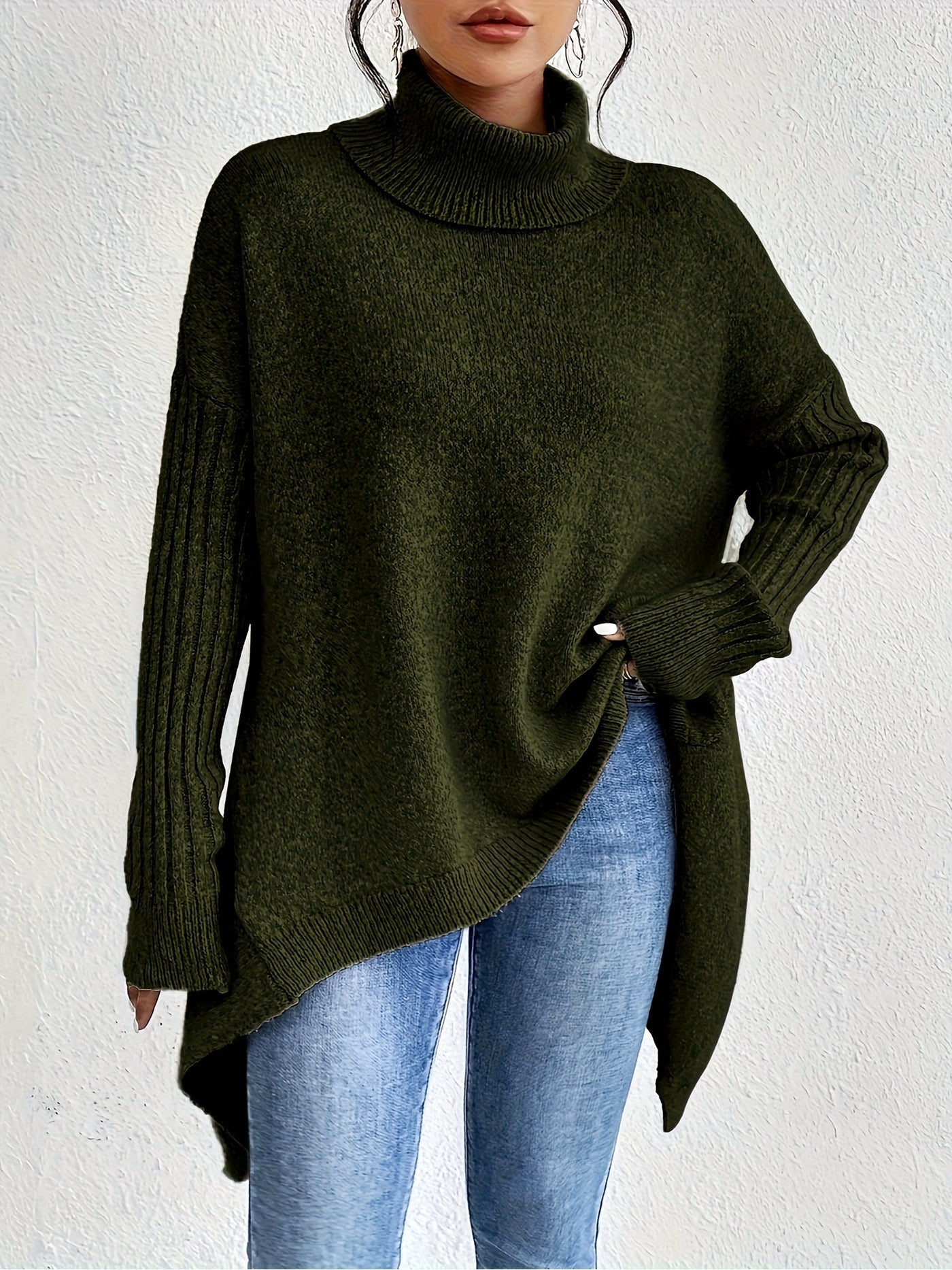 MILA | RELAXED KNIT TURTLENECK SWEATER