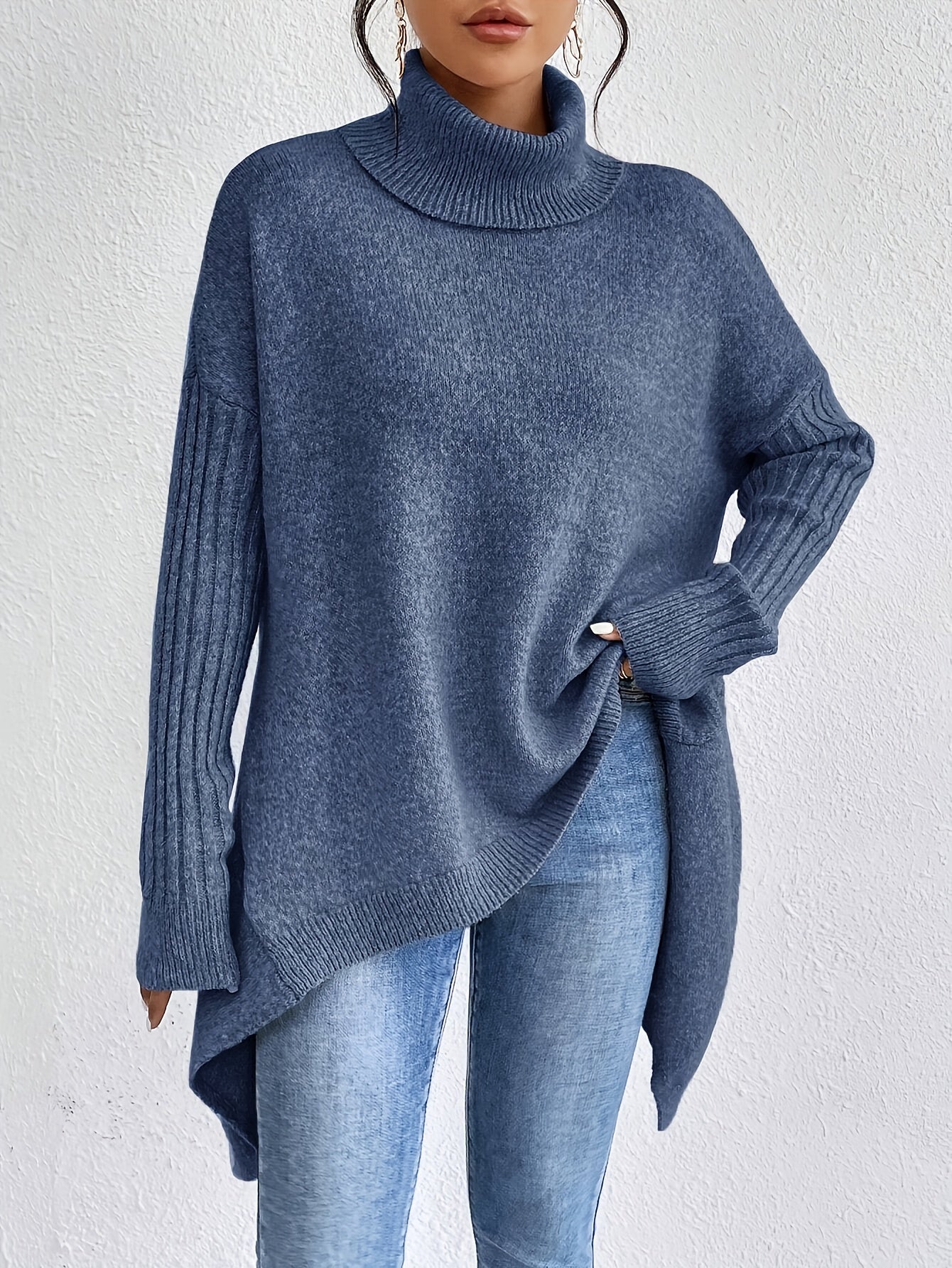 MILA | RELAXED KNIT TURTLENECK SWEATER