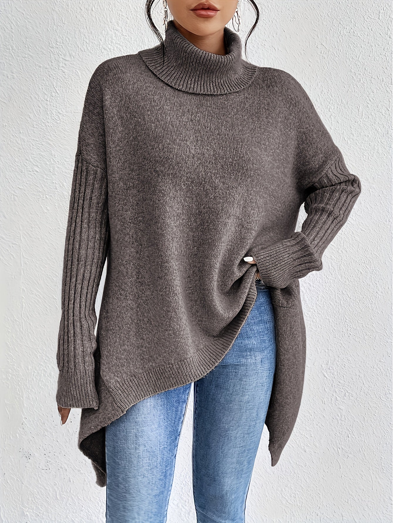 MILA | RELAXED KNIT TURTLENECK SWEATER